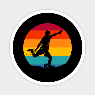 Soccer Retro Vintage Soccer Player Gift Magnet